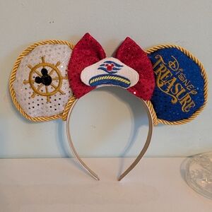 Disney Cruise Nautical Ears Featuring Disney Treasure. Handmade From Etsy